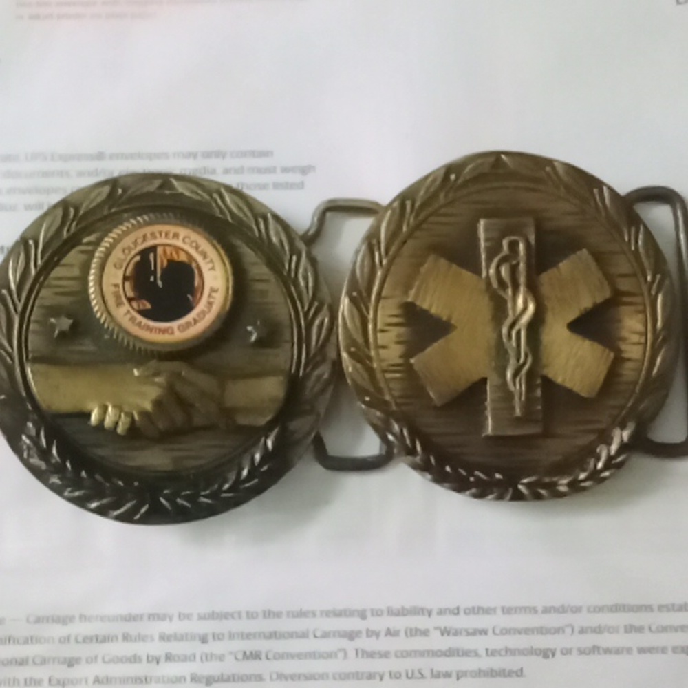 2 Insignia Brass Buckles